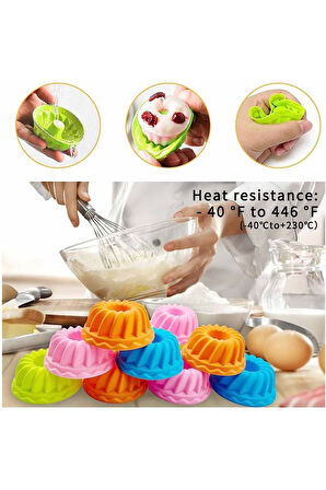 Silikon Mini Kek Pasta Kurabiye Kalıbı 6 Adet Muffin Cupcake Kalıbı