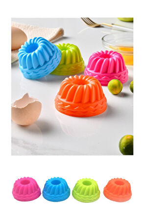 Silikon Mini Kek Pasta Kurabiye Kalıbı 6 Adet Muffin Cupcake Kalıbı