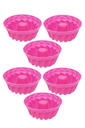 Silikon Mini Kek Pasta Kurabiye Kalıbı 6 Adet Muffin Cupcake Kalıbı