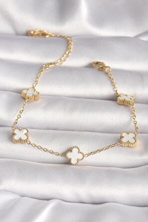 Tegan 316L Çelik Gold Renk Baby Boy Yonca Model Kadın Bileklik TG27BB6640