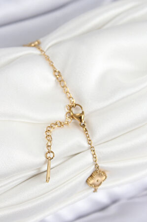 Tegan 316L Çelik Gold Renk Yonca Kadın Bileklik TG27BB7675