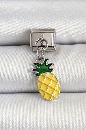 Tegan 316L Çelik Gümüş Renk Ananas Model Nomination Charm TG27BC1496