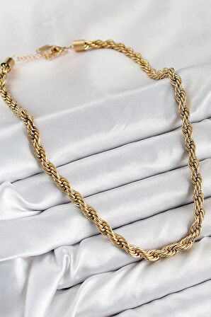 Tegan 316L Çelik Burgu Model Gold Renk Kadın Kolye TG27BKO10485