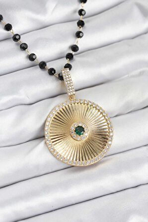 Tegan 316L Çelik Zincir Kristal Boncuklu Kadın Kolye TG27BKO10563