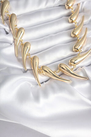 Tegan VIP Seri Özel Tasarım Gold Renk Kadın Kolye TG27BKO8237