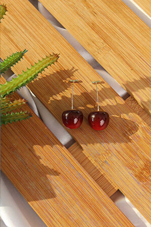 Tegan Gold Renk Kiraz Model Kadın Küpe TG27BKP6727