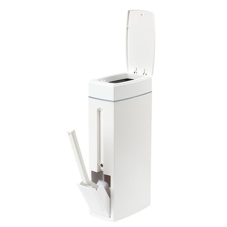 2'si 1 Arada Kapaklı Çöp Kovası Tuvalet Fırçalı Set Kompakt ve Şık Tasarım Banyo WC Mutfak Ev Ofis İçin Pratik Çöp Kutusu ve Klozet Fırçası