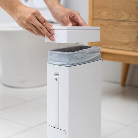 2'si 1 Arada Kapaklı Çöp Kovası Tuvalet Fırçalı Set Kompakt ve Şık Tasarım Banyo WC Mutfak Ev Ofis İçin Pratik Çöp Kutusu ve Klozet Fırçası