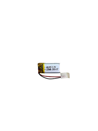 401223 3.7V 125 mAh Li-Polymer Pil (Devreli/1.5A)