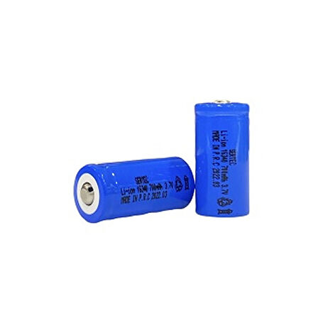 3.7V Li-ion 16340 - 700 mAh. 1C Şarjlı Pil