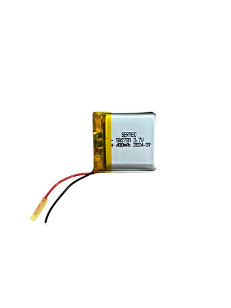 582728 3.7V 400 MAh Li-Polymer Pil Devreli/1.5A