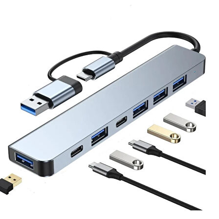 Byl 221 Support 7 İn 1 Type-C Usb Çevirici
