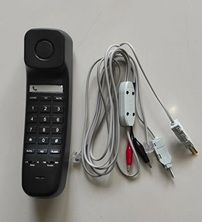 KAREL TEST TELEFONU SİYAH (KESMELİ KESMESİZ TEST KABLOLU)