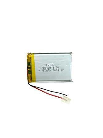383450 3.7V 750 MAh Li-Polymer Pil Devreli/1.5A