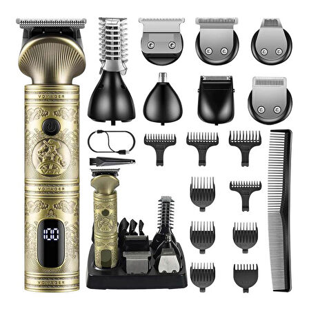 Profesyonel Saç Kesme Makinesi Tek Gövde 6 Başlık Standlı V-106