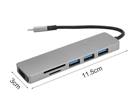 Airsky Hc74C 6 İn 1 Hdmı Çevirici