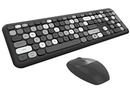 Mofii No666 Siyah Gri Klavye Mouse Set