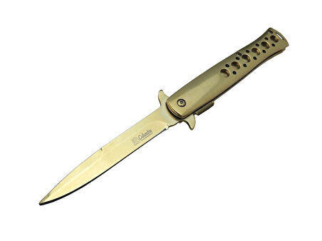 Tac-Force 1111A T-Lite Gold Kamp / Av Çakısı 23cm- Yarı Otomatik, Metal Sap