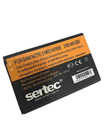 Samsung GALAXY NOTE 3 NEO / N7505 Uyumlu Batarya
