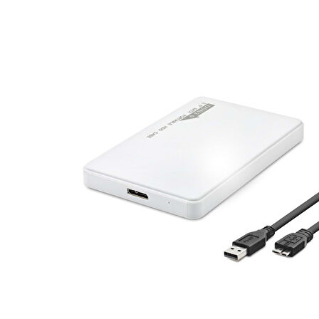 Hdd Kutu Usb3.0 Plastik Sata 2.5" Beyaz HDX1752
