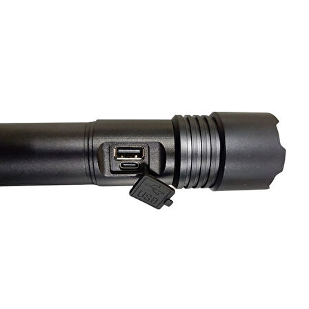 1300 Lümen TG Led 2800 mAH Zoom Özellikli Şarj Edilebilir El Feneri SK3600