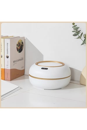 Masaüstü akıllı sensörlü mini saklama kutusu, küçük ve şık ev tipi çöp kutusu, yatak odası için.