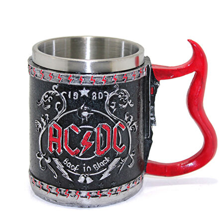AC/DC Detaylı Çelik Kupa