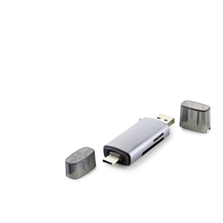 Card Reader Usb3.0 + Type-C All In One Gri HDX7031