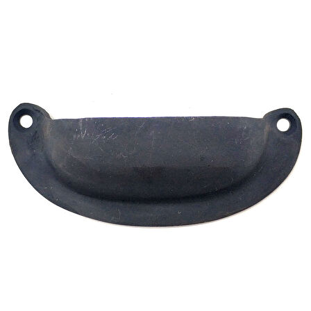 Antika Tarz Dekoratif Pirinç Düz Tas Mobilya Kulbu - 37x87 mm, Oksit