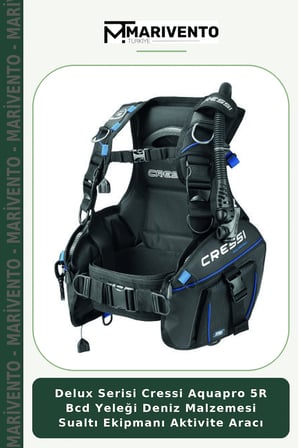 Delux Serisi Cressi Aquapro 5R Bcd Yeleği Deniz Malzemesi Sualtı Ekipmanı Aktivite Aracı