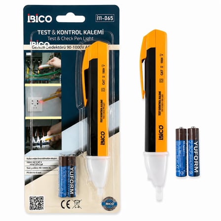 İbico İ11-065 Dijital Sensörlü LED Işıklı Elektrik Kontrol Kalemi- 30'li Paket