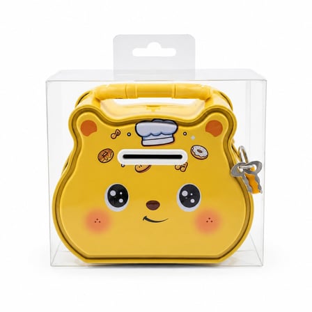 KSmart K-1160 Hamster Figürlü Anahtarlı Metal Kumbara Renkli- 12'li Paket