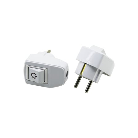 LMAX L-11 Anahtarlı ve Işıklı Topraklı Erkek Fiş 16A- 50'li Paket