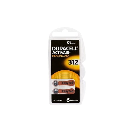 Duracell 312 İşitme Cihazı Pili 6'lı Paket- 10'li Paket