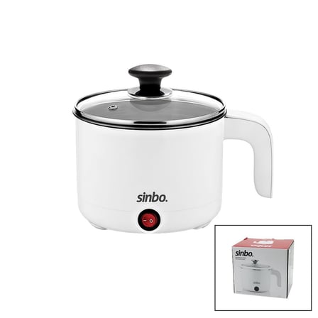 Sinbo SCO-5043 Elektrikli Fonksiyonlu Pişirici Çelik Tencere 800ml 400W Buharda Pişirme Aparatı Cam 