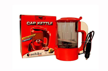 Şahika 12V Otomatik Araç Oto Kettle Plastik Su Isıtıcısı Çakmaklık Fişli