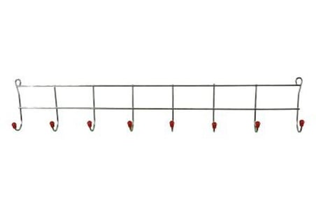 Kral KR-04 Metal 8 Kollu Düz Duvar Askısı- 12'li Paket