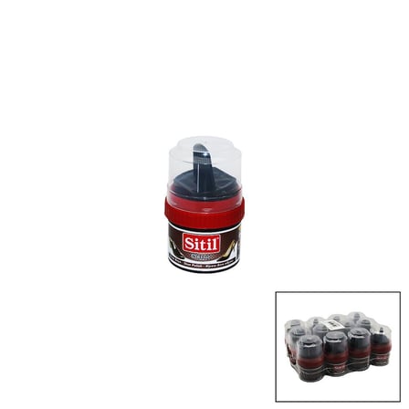 Sitil 50ml Koyu Kahve Krem Ayakkabı Boyası- 12'li Paket