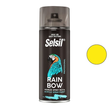 Selsil TAB-447 Sarı Sprey Boya 400ml- 12'li Paket