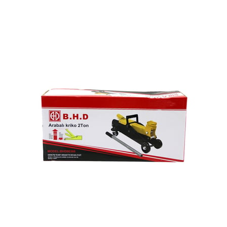 BHD-00366 2 Ton Arabalı Tekerlekli Timsah Kriko (Min. Yükseklik: 125mm, Max. Yükseklik: 300mm)