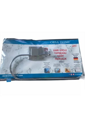Orsa-604 Yapışkanlı Kare Askılı Metal Kağıt Havluluk- 12'li Paket