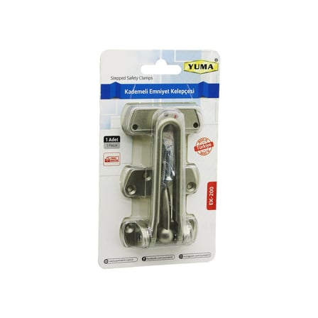YUMA EK-200-702 Krom Çelik Kapı Emniyet Kelepçesi