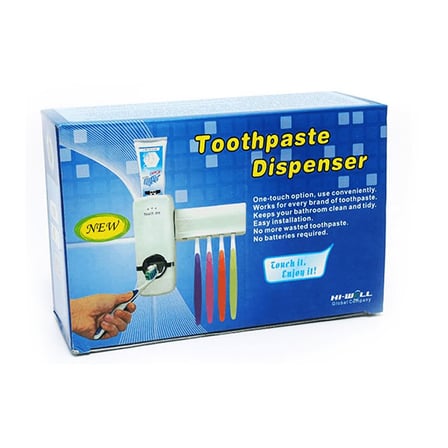 Toothpaste Dispenser JX-200 DMR-844 Otomatik Diş Macunu Sıkacak & 5'li Diş Fırçalık Seti