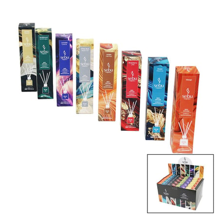 Sebu 50ml 3-Çubuklu Ortam Kokusu Cam Şişe- 40'li Paket