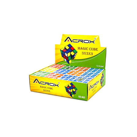 Acrox Magic Cube AX-847 Zeka Küpü - 3x3x3- 12'li Paket