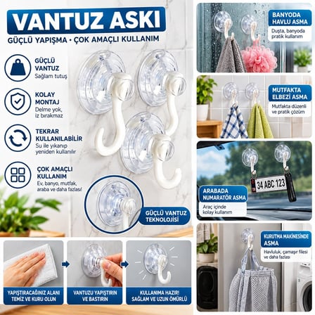 Çitor-194 Burçin Uydaş Küçük 30mm Vantuz - 100'lü Paket