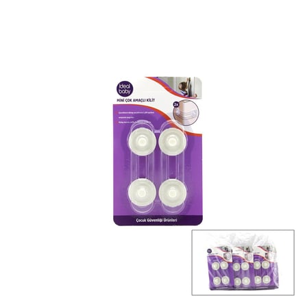 İdeal Baby IDE-04 Mini Çok Amaçlı Çocuk Emniyet Kilidi (2 Adet)- 24'li Paket
