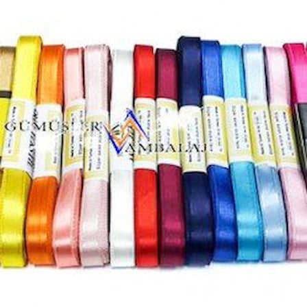Akel KOD-10 Kurdele 1 cm x 10 m - Kutulu Karışık Renk- 100'li Paket
