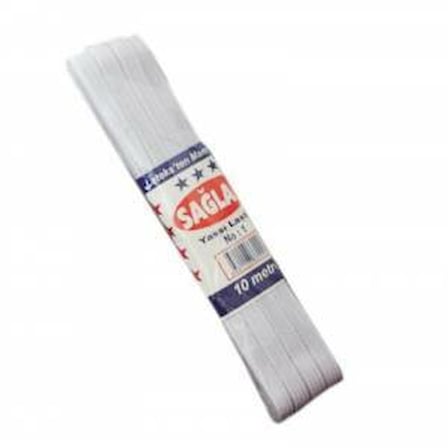 Sağlam Beyaz Yassı Don Lastik No-3 10m- 5'li Paket