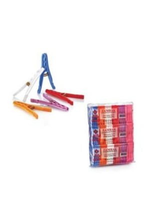 Zambak ZP-101 Çiçek Plastik Mandal 24 Adet- 6'li Paket